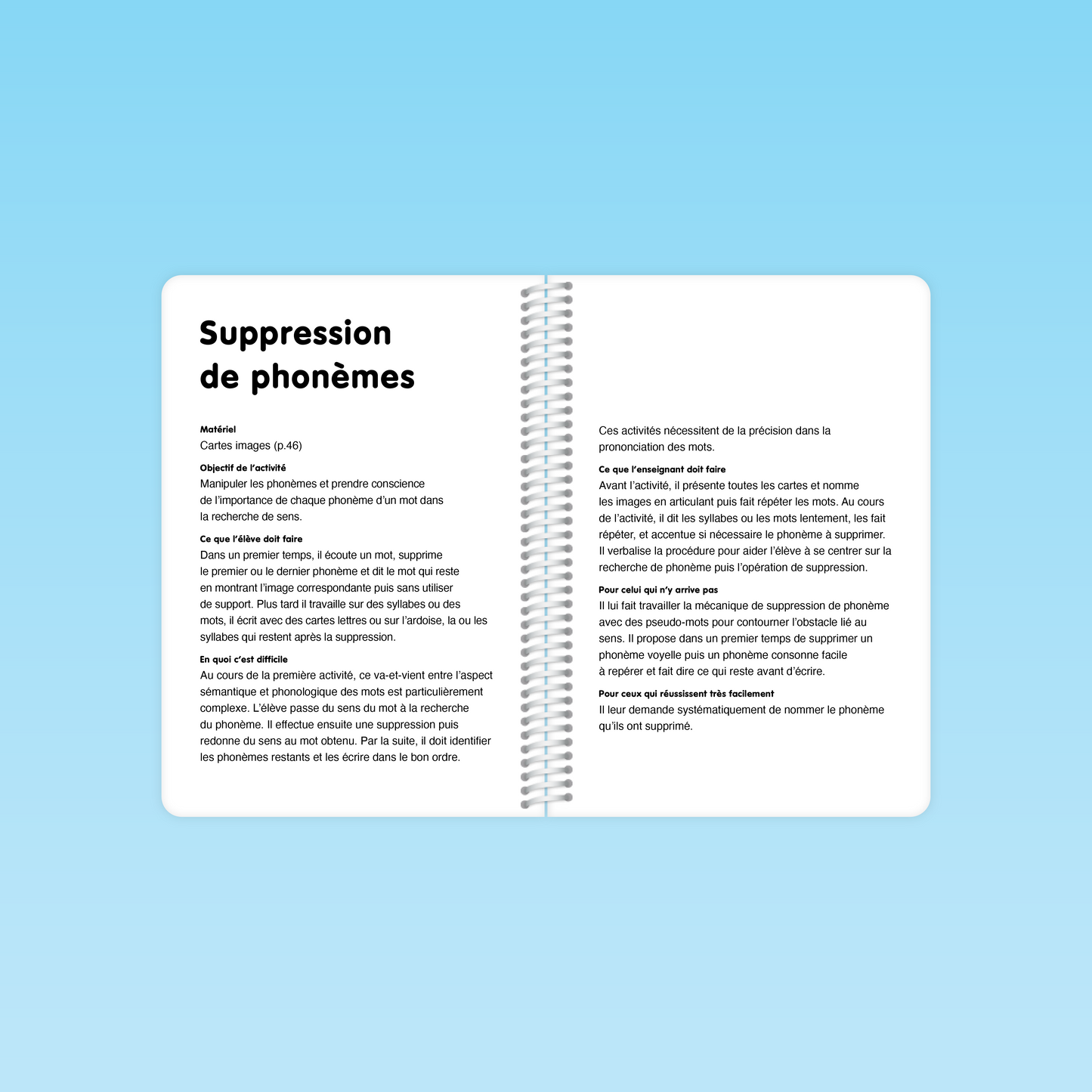 activité de suppression de phonèmes pour développer la conscience phonologique au CP
