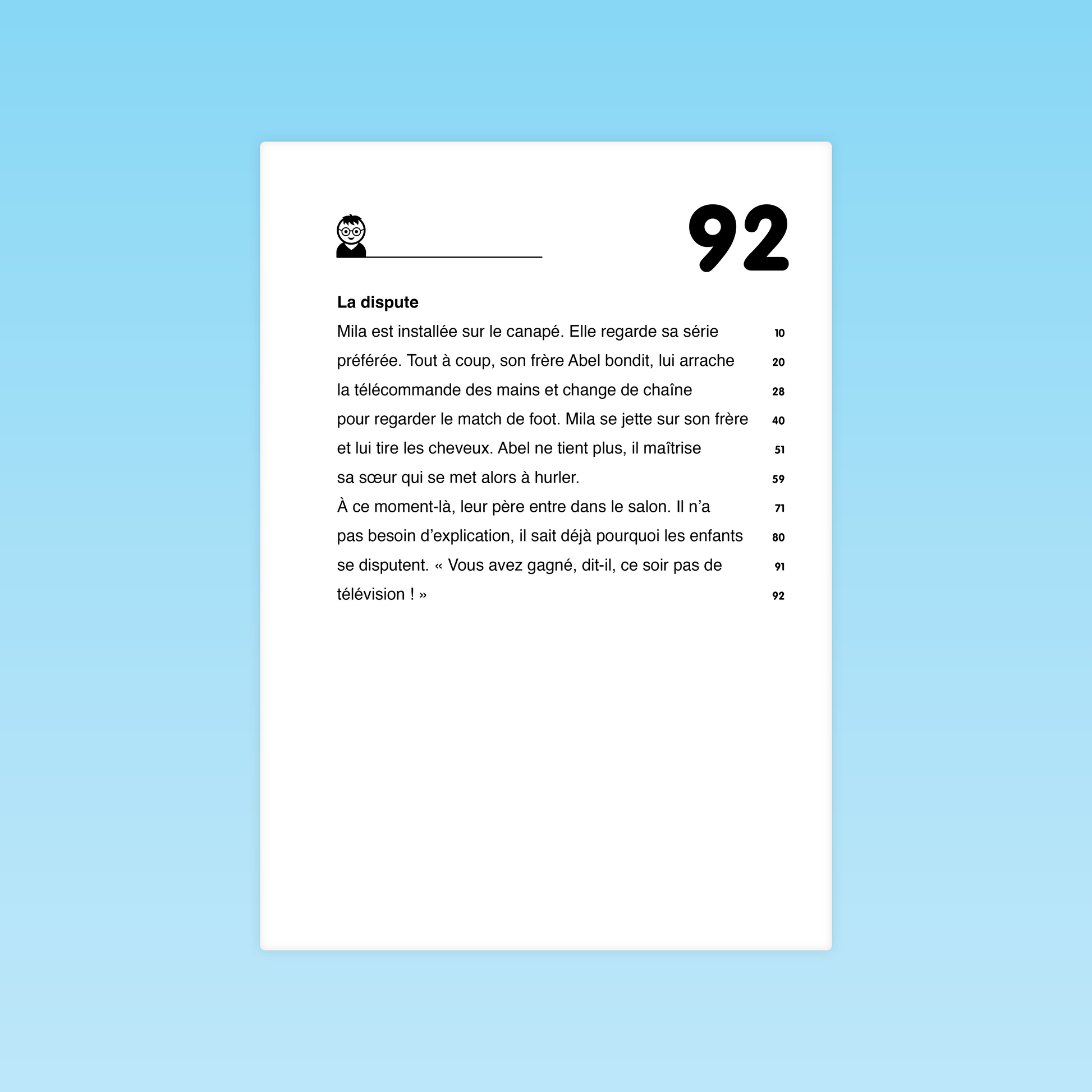 Texte de fluence La dispute – lecture fluide et compréhension CE1