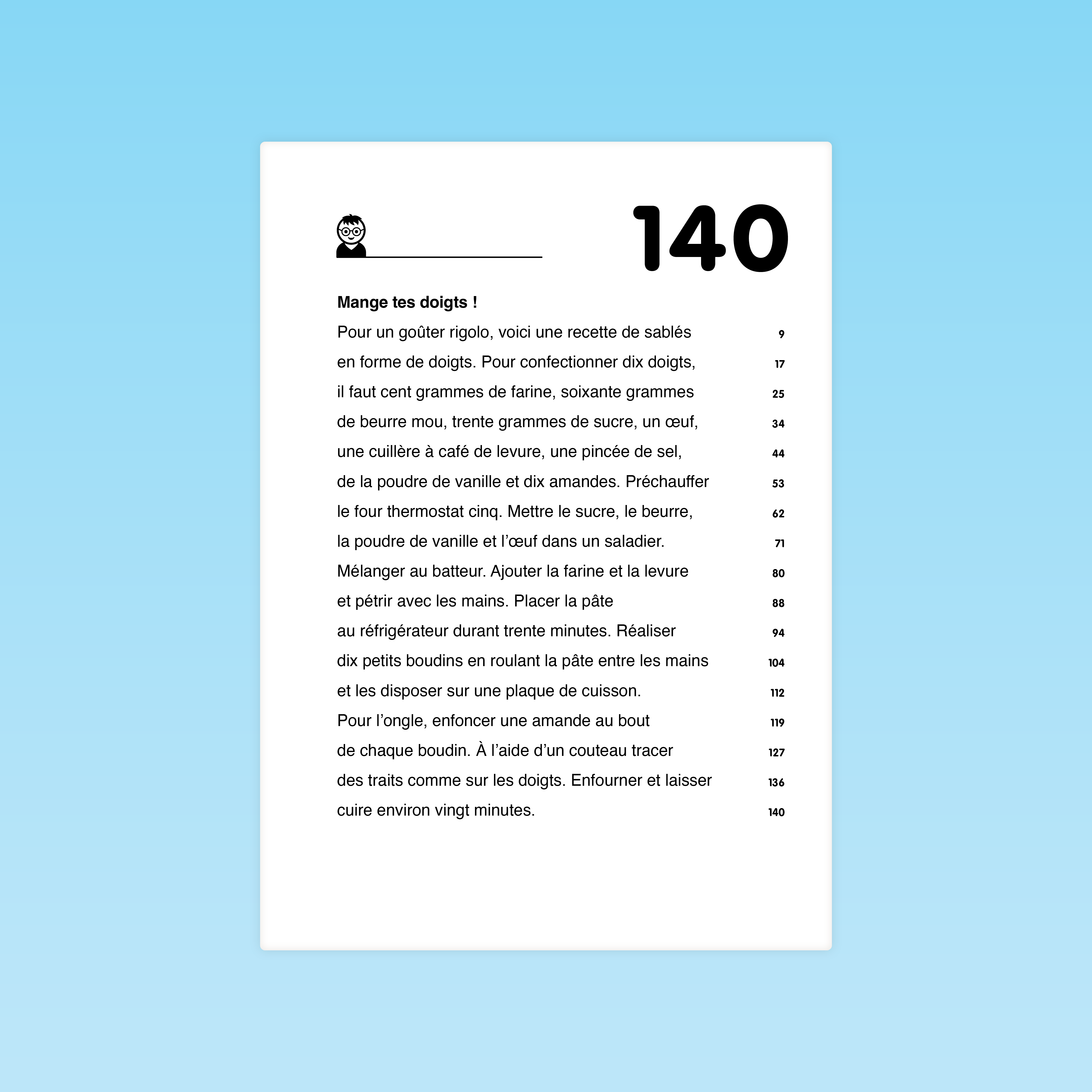 Texte de fluence Mange tes doigts – lecture fluide et ludique CP-CE