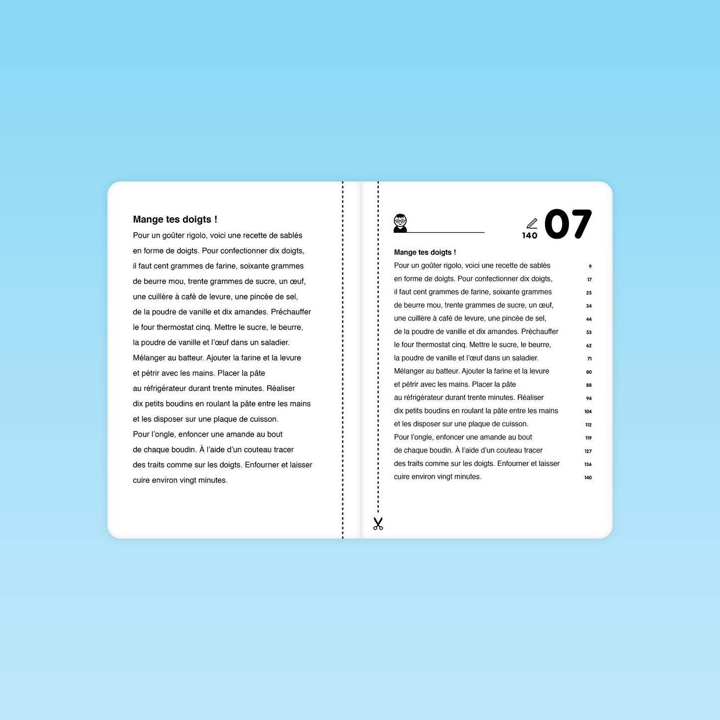 texte fluence Mange tes doigts avec recette amusante pour travailler la lecture rapide