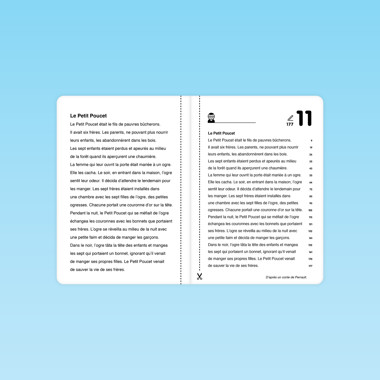 texte fluence Le Petit Poucet adapté d’un conte de Perrault pour lecture en CM et 6e