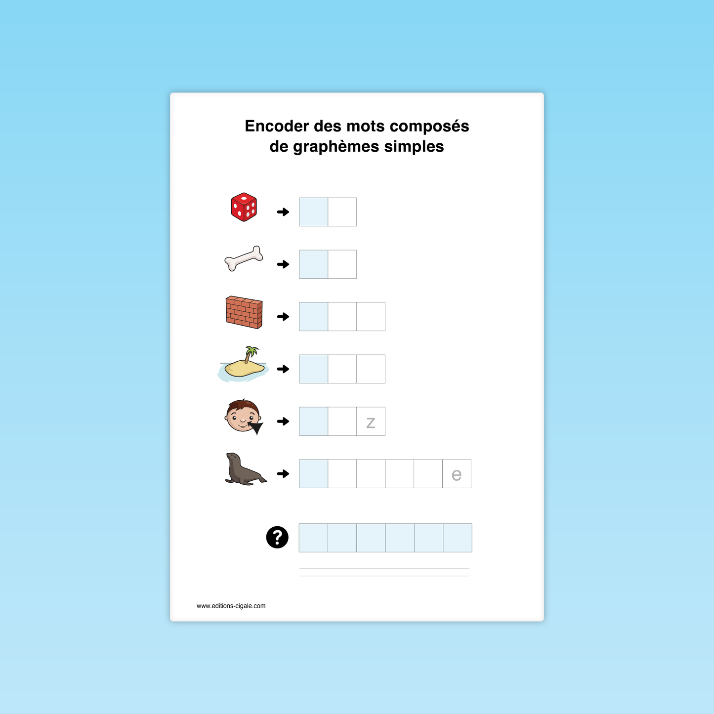 Encoder des mots composés de graphèmes simples