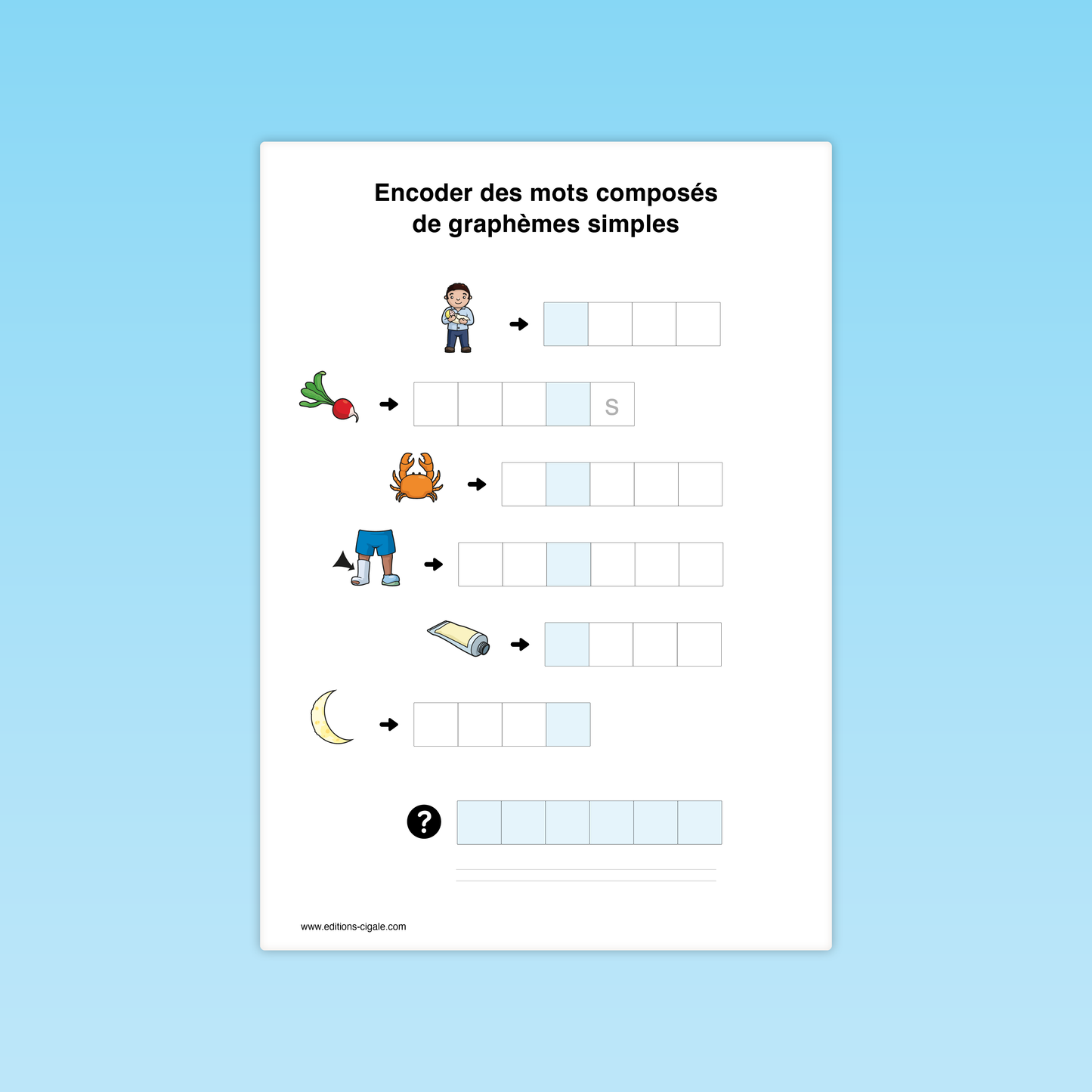 Encoder des mots composés de graphèmes simples