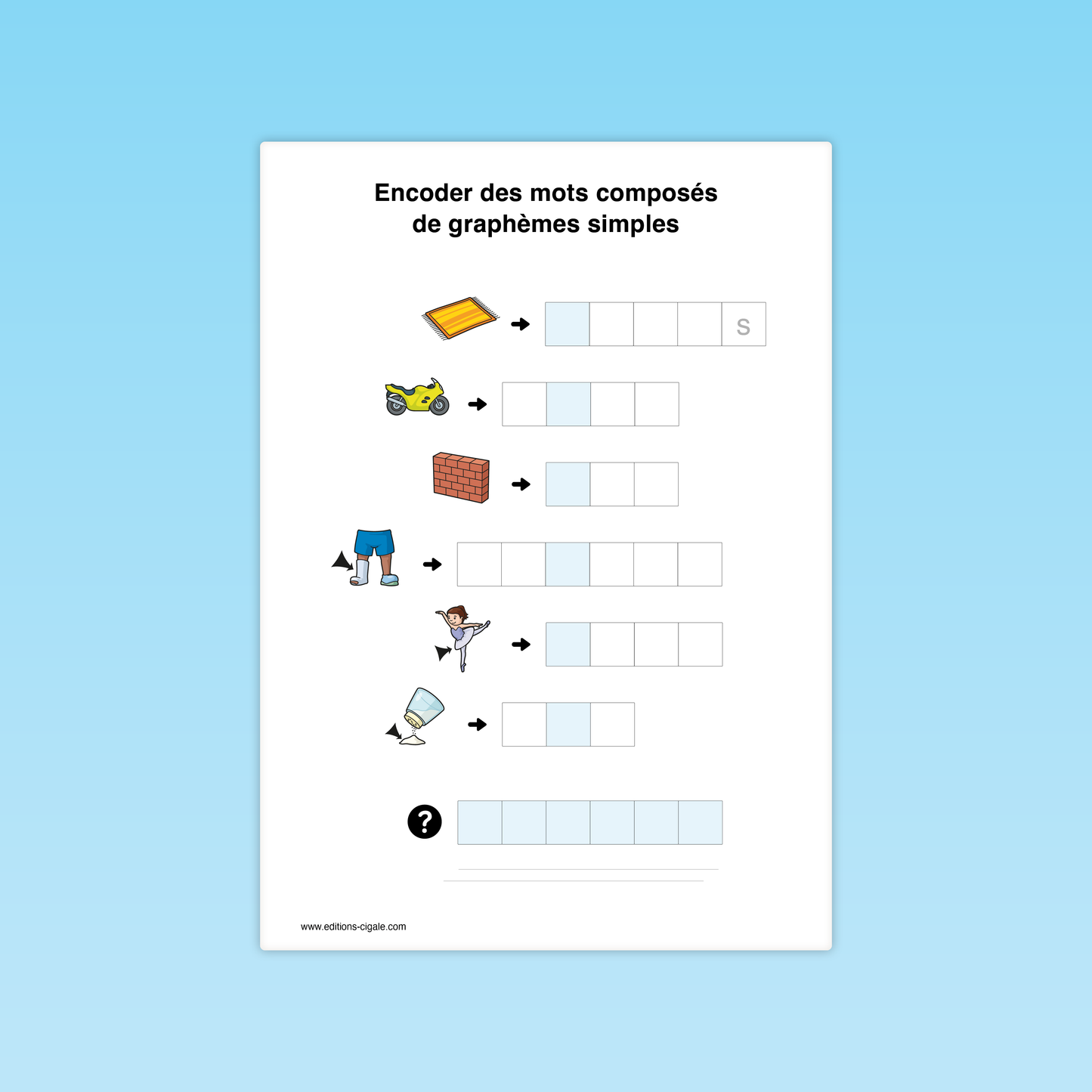 Encoder des mots composés de graphèmes simples