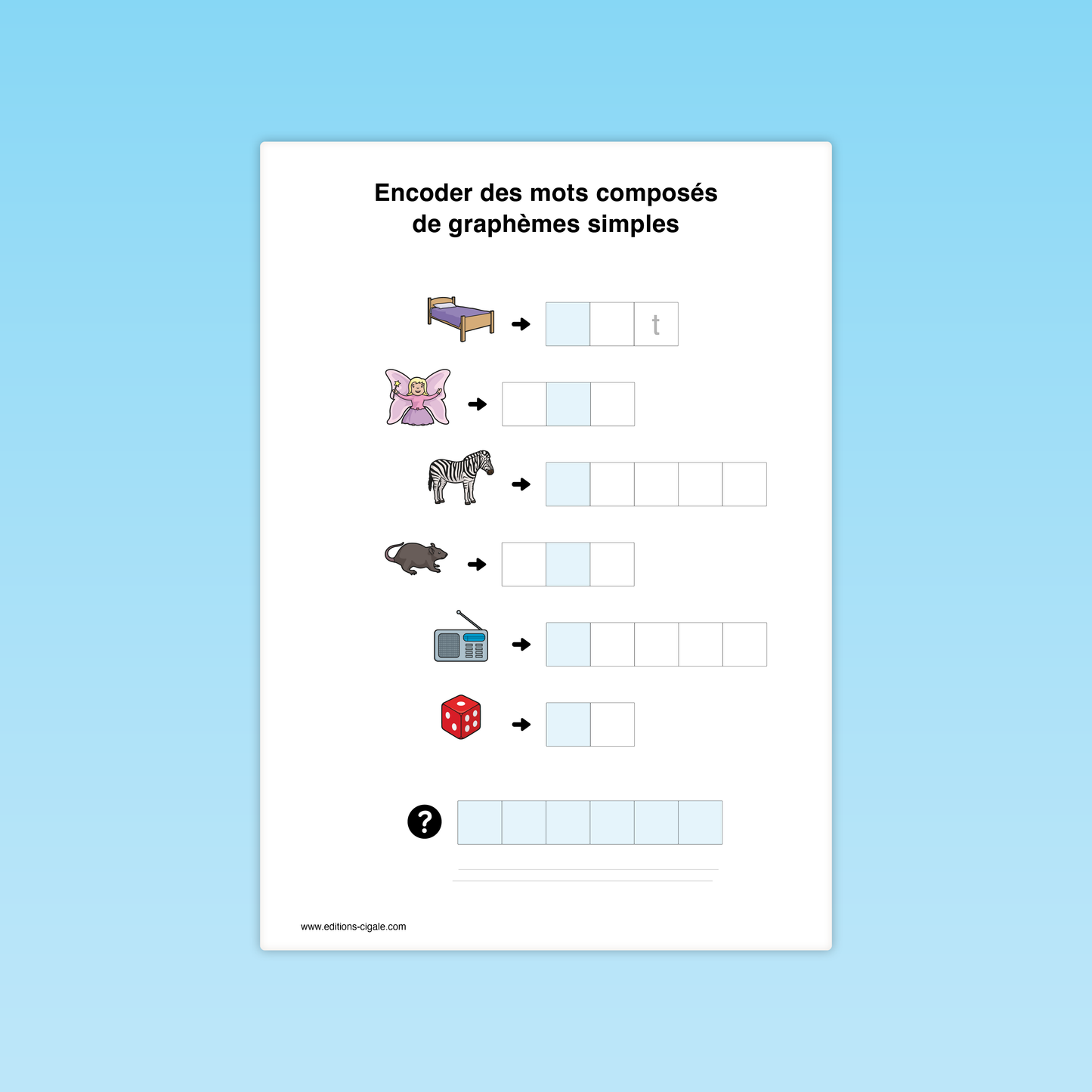 Encoder des mots composés de graphèmes simples
