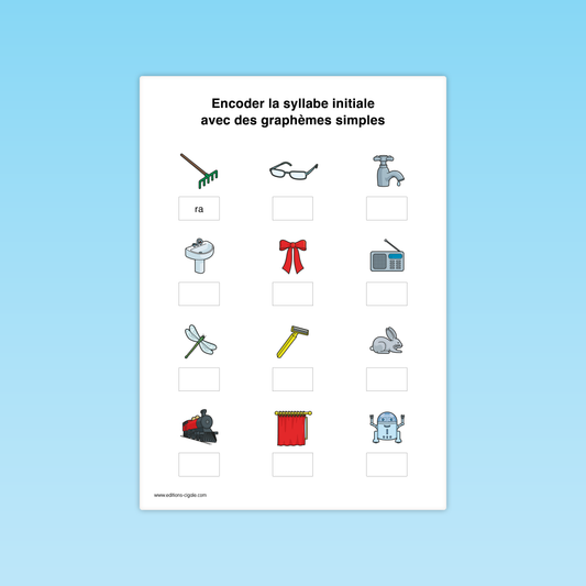 Encoder des syllabes composées de graphèmes simples