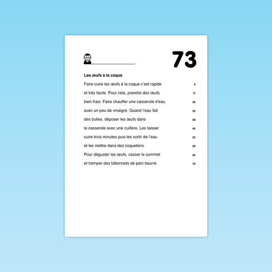 Les œufs à la coque