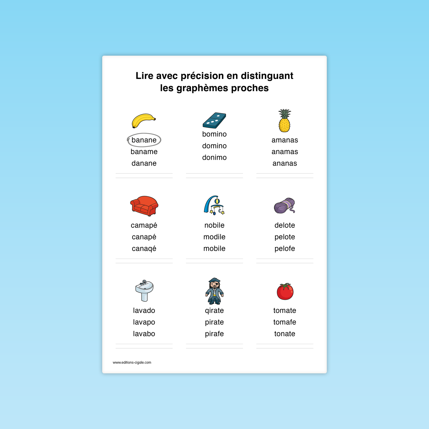 Lire des mots simples