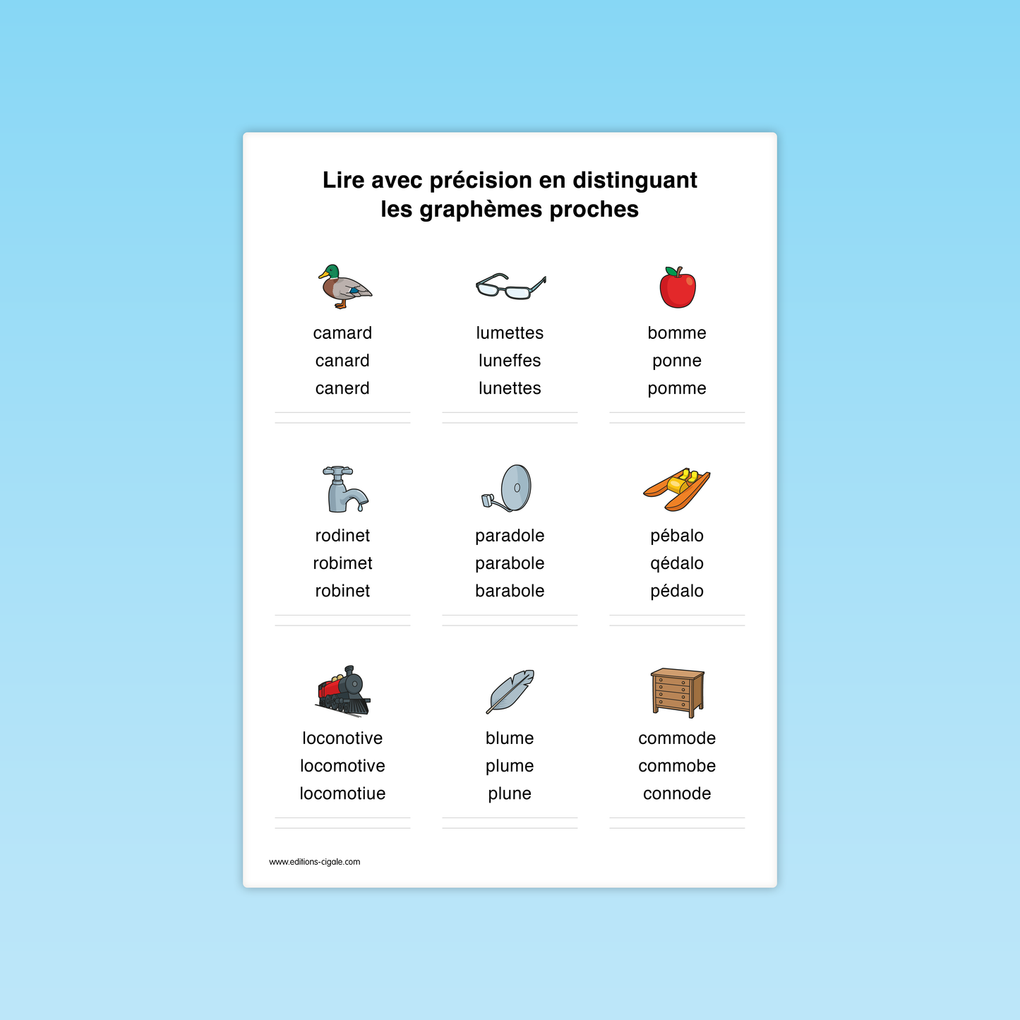 Lire des mots simples