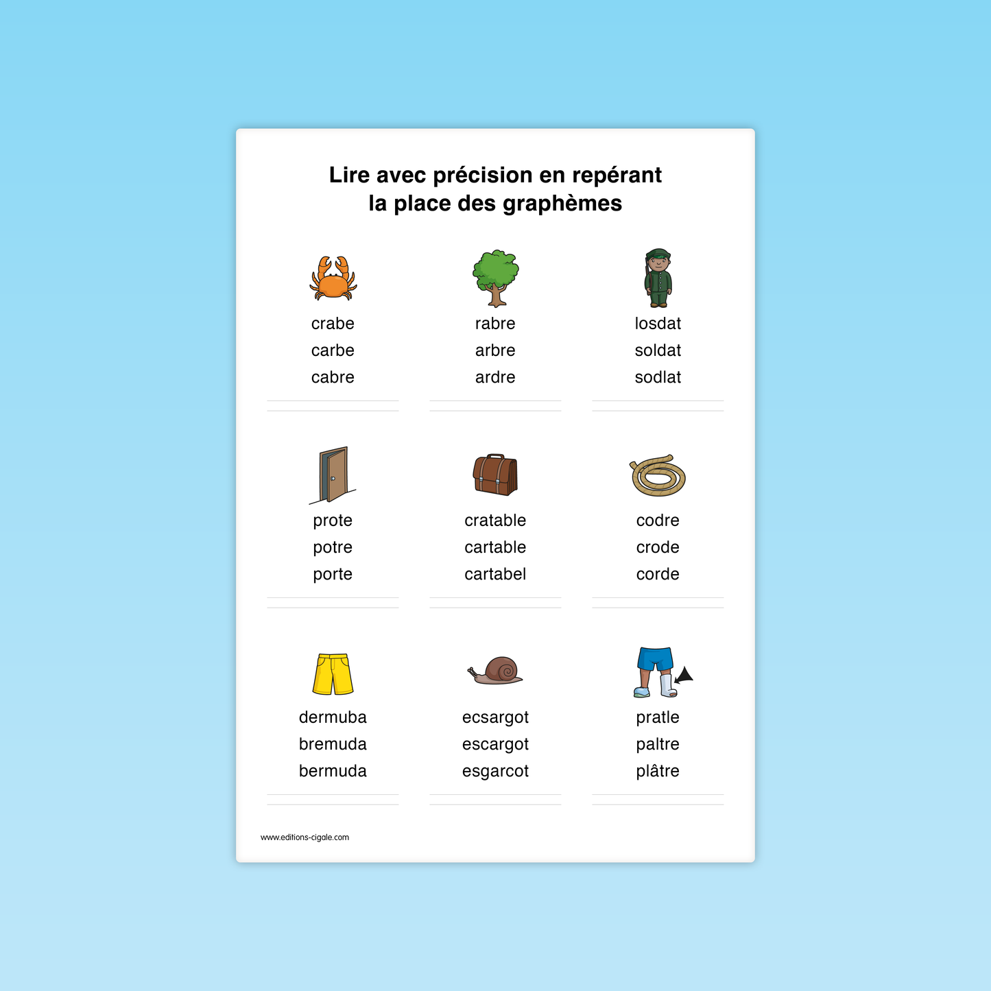 Lire des mots simples