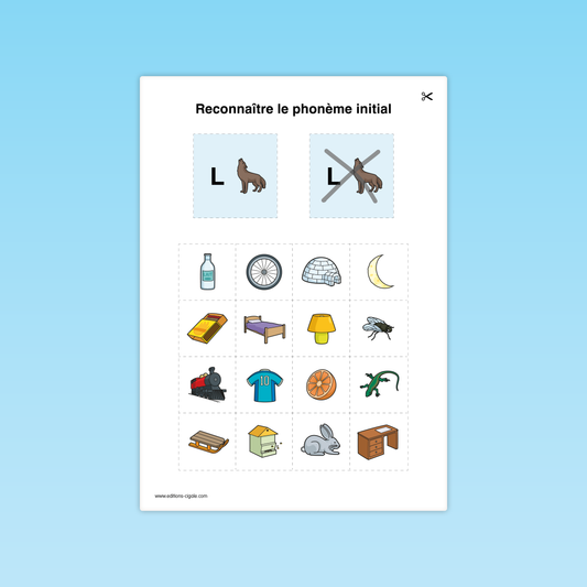 Reconnaitre un phonème initial #1