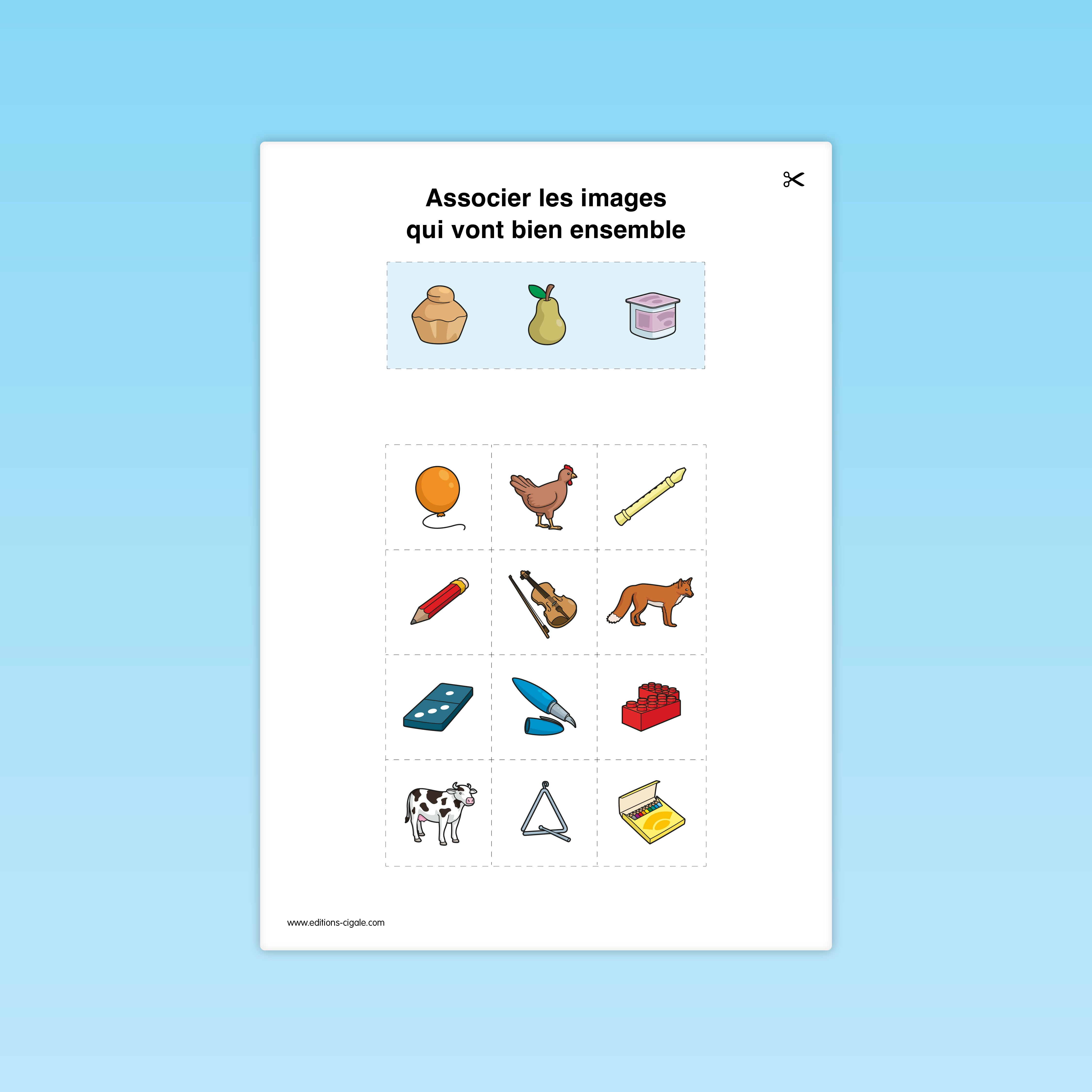 Associer les objets par catégorie