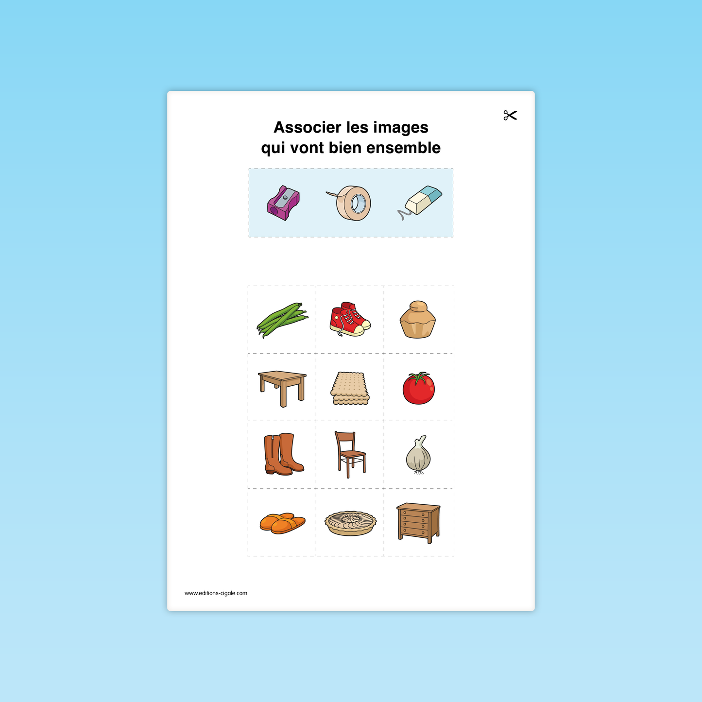 Associer les objets par catégorie