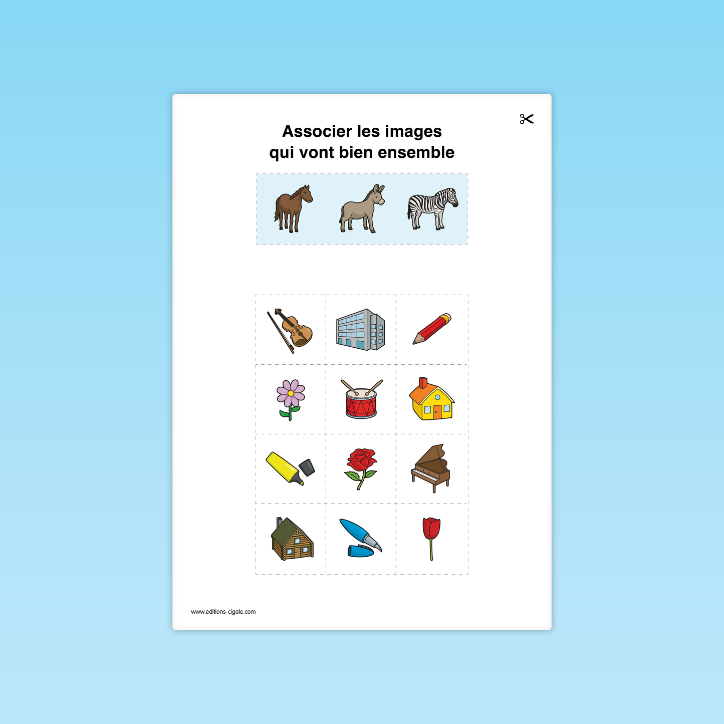 Associer les objets par catégorie