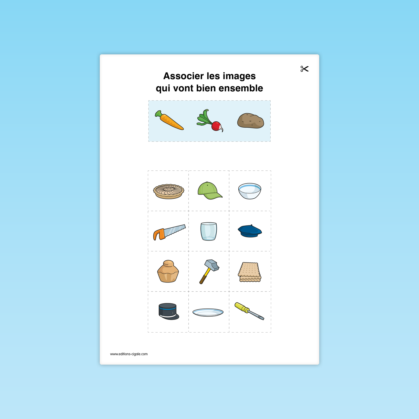 Associer les objets par catégorie