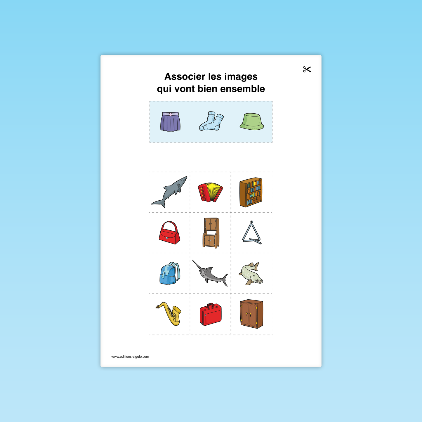 Associer les objets par catégorie
