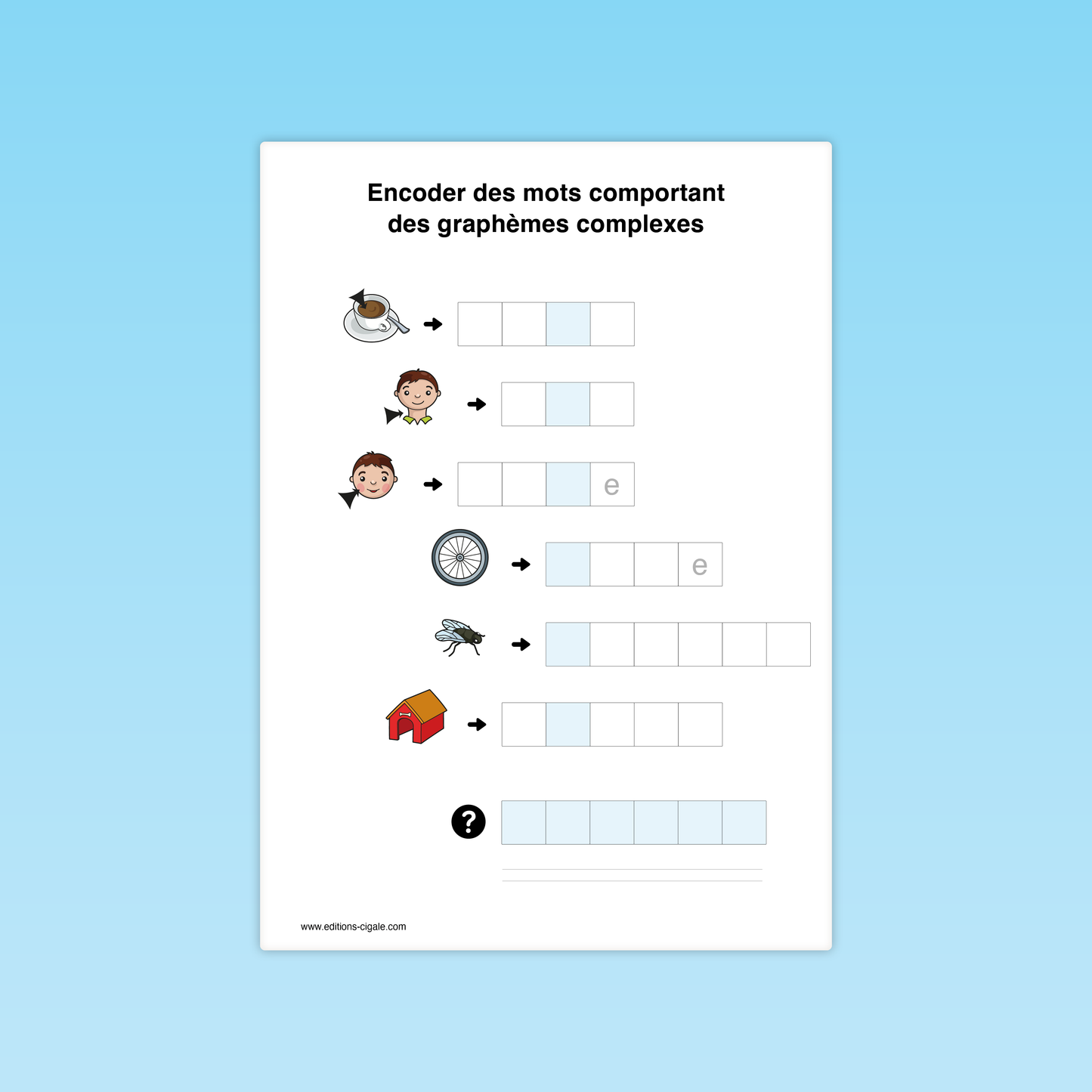 Encoder des mots comportant des graphèmes complexes
