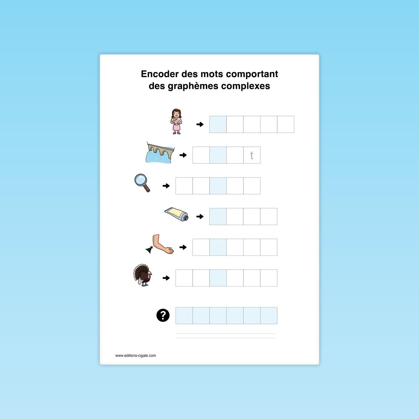Encoder des mots comportant des graphèmes complexes