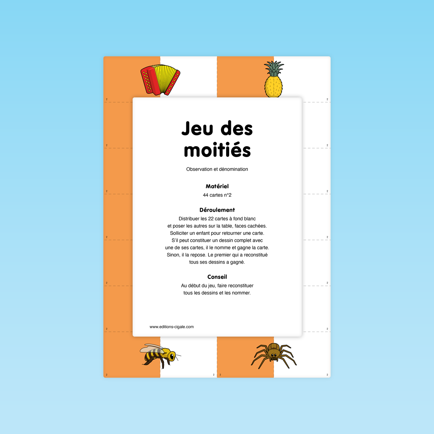 Jeu des moitiés