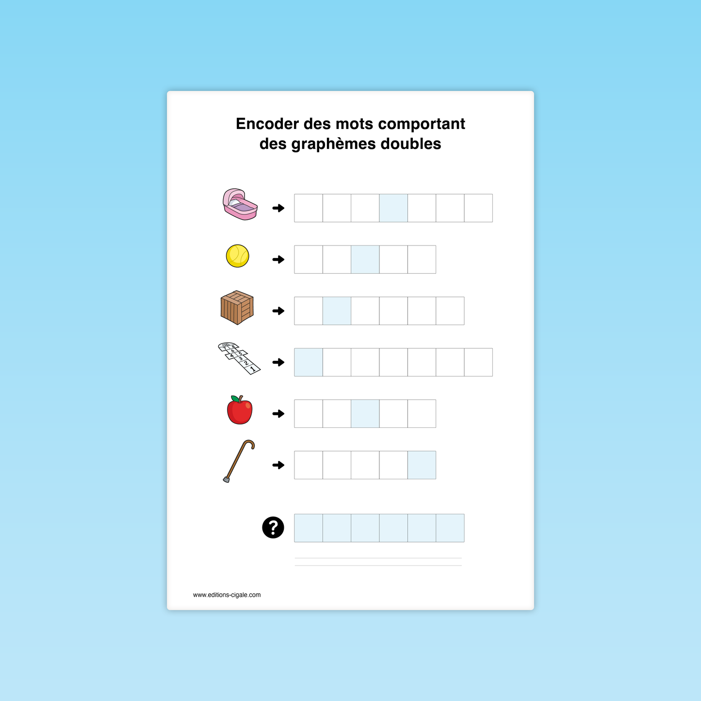 Encoder des mots comportant des graphèmes doubles