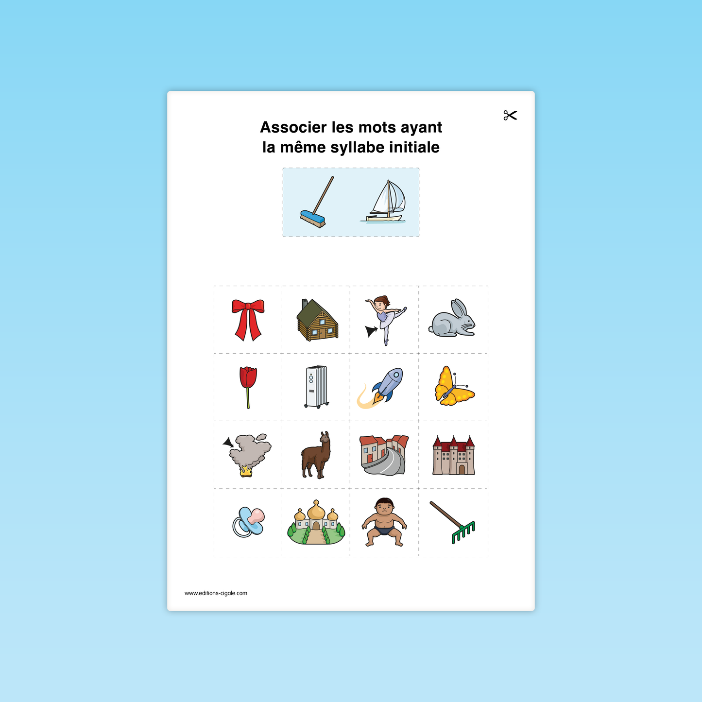 Associer des mots ayant la même syllabe initiale