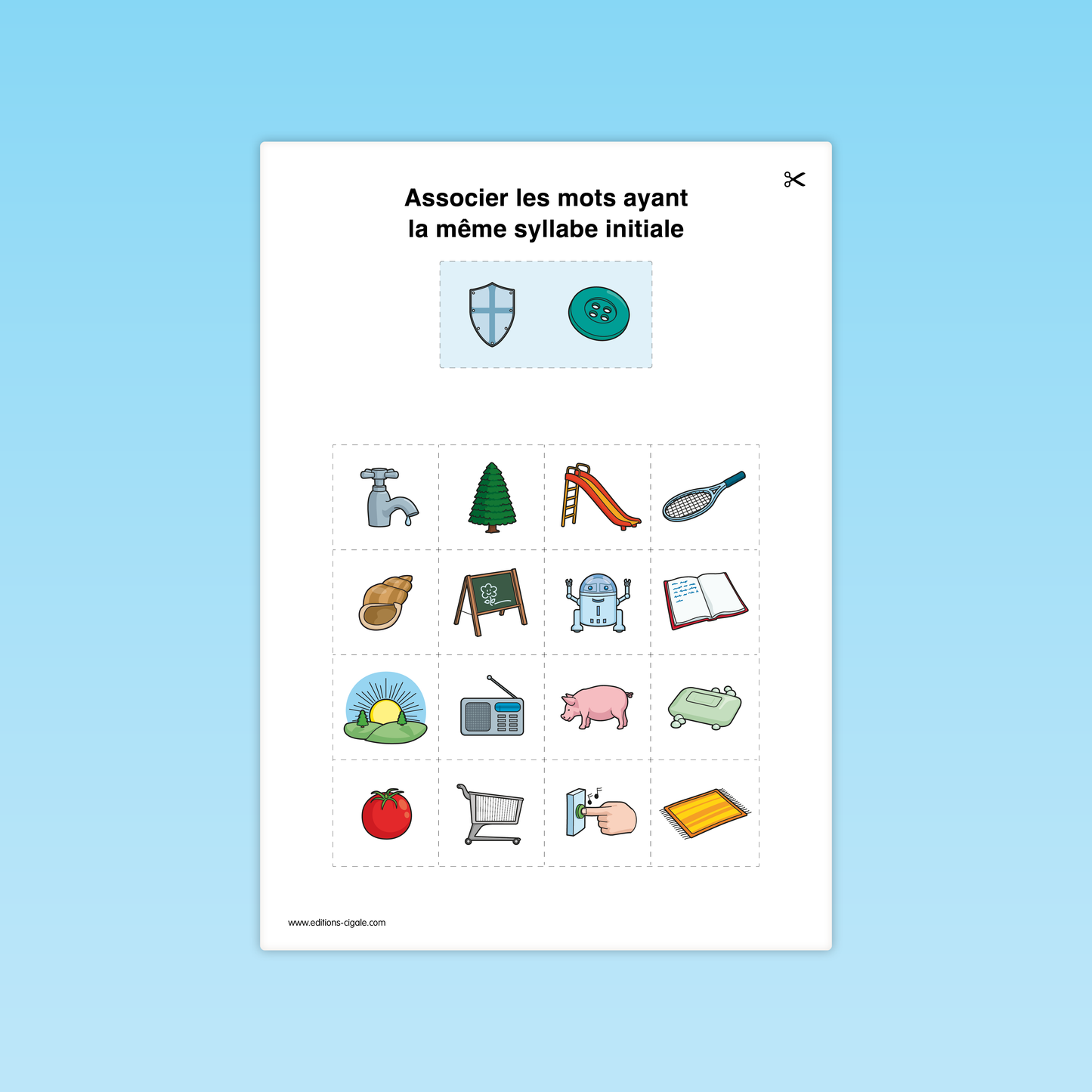 Associer des mots ayant la même syllabe initiale