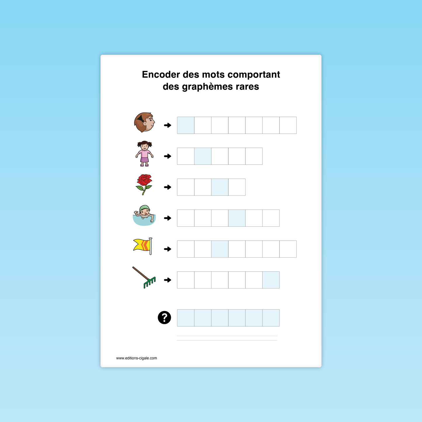 Encoder des mots comportant des graphèmes rares