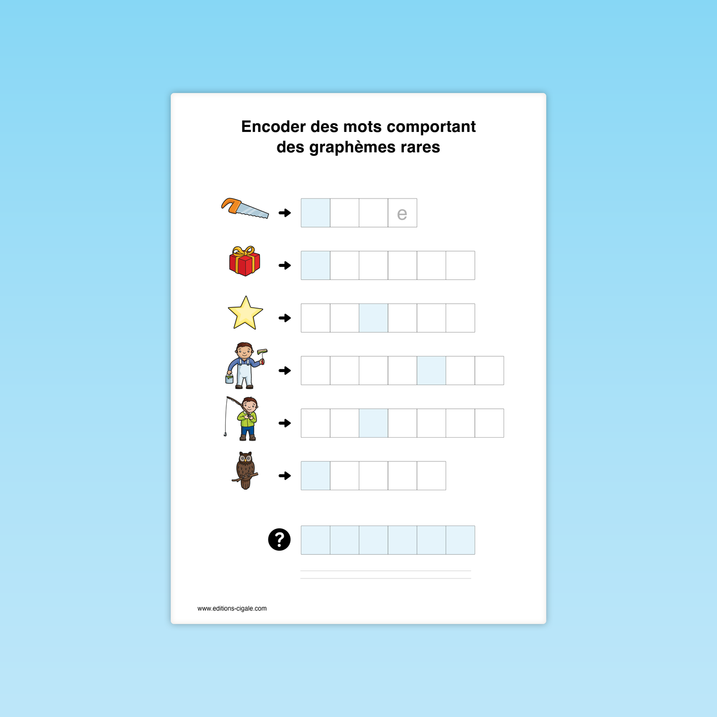 Encoder des mots comportant des graphèmes rares
