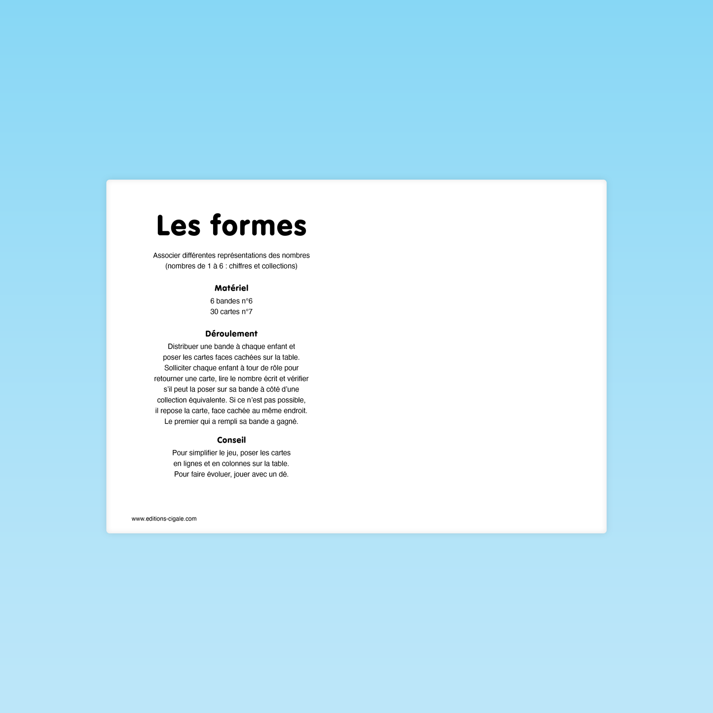 Les formes