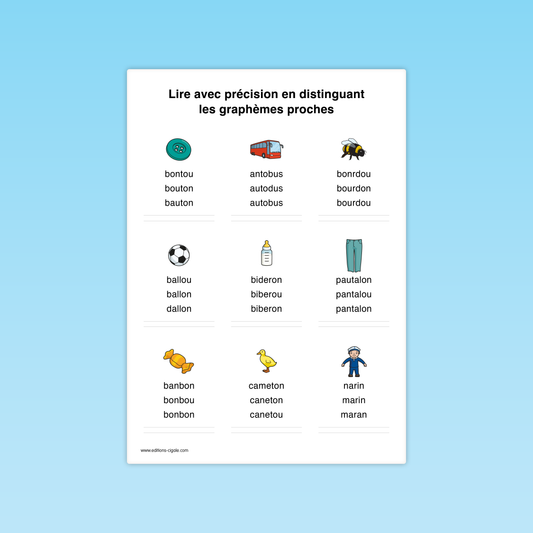 Lire des graphèmes complexes ou contextuels