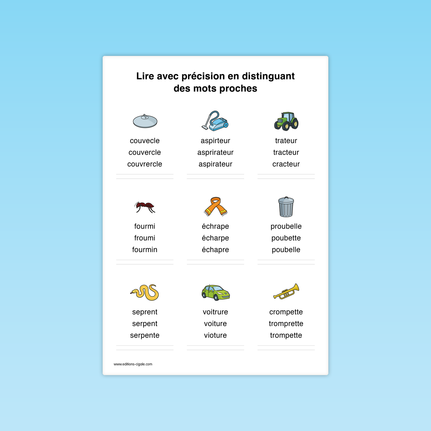 Lire des graphèmes complexes ou contextuels