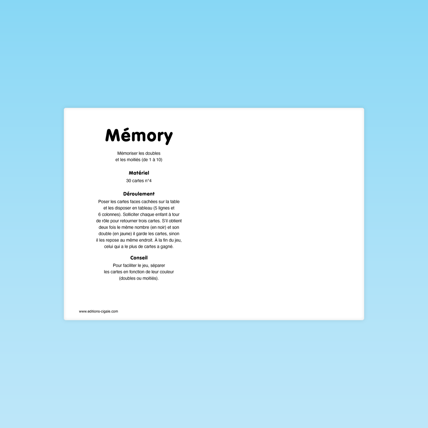 Mémory #2