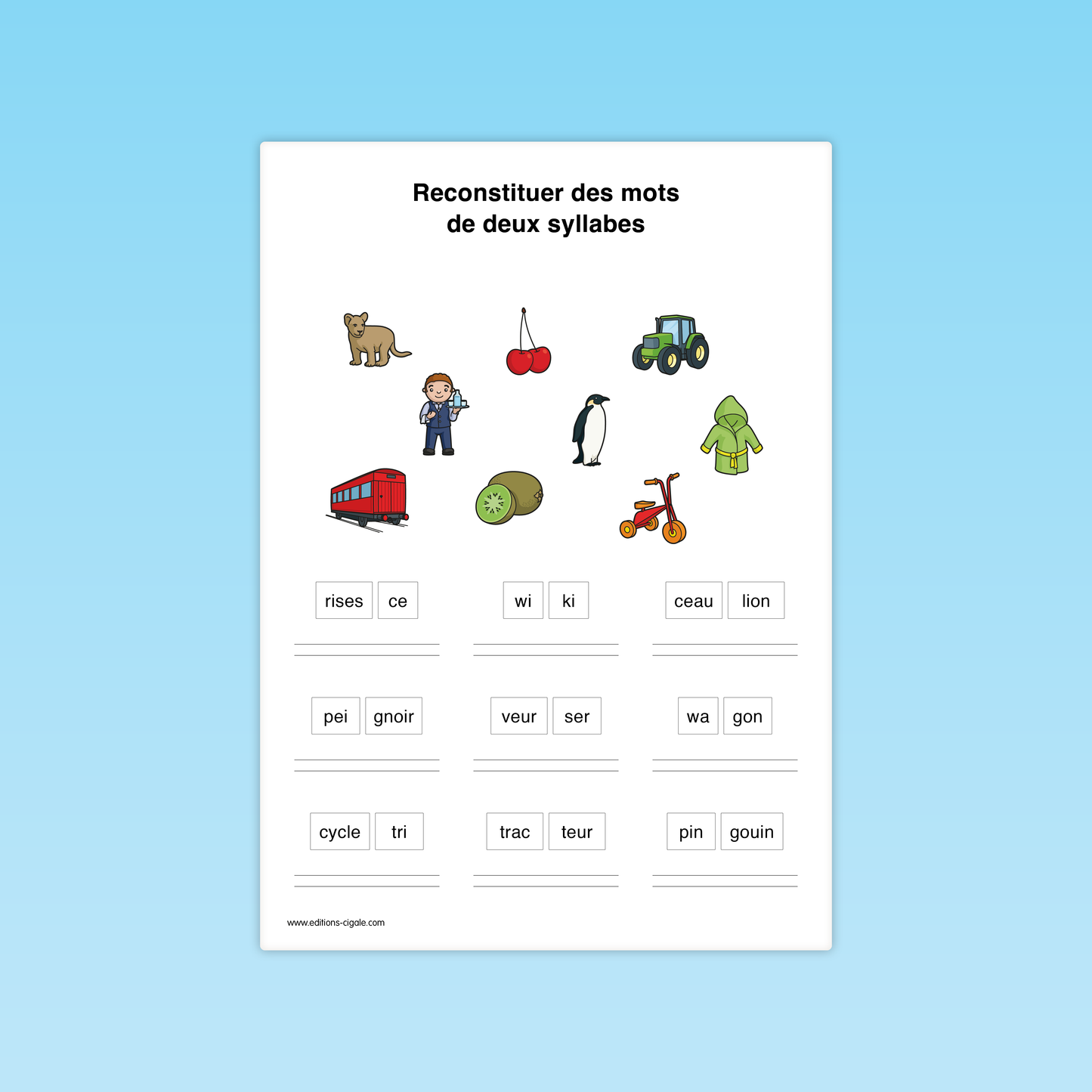 Reconstituer des mots composés de graphèmes complexes