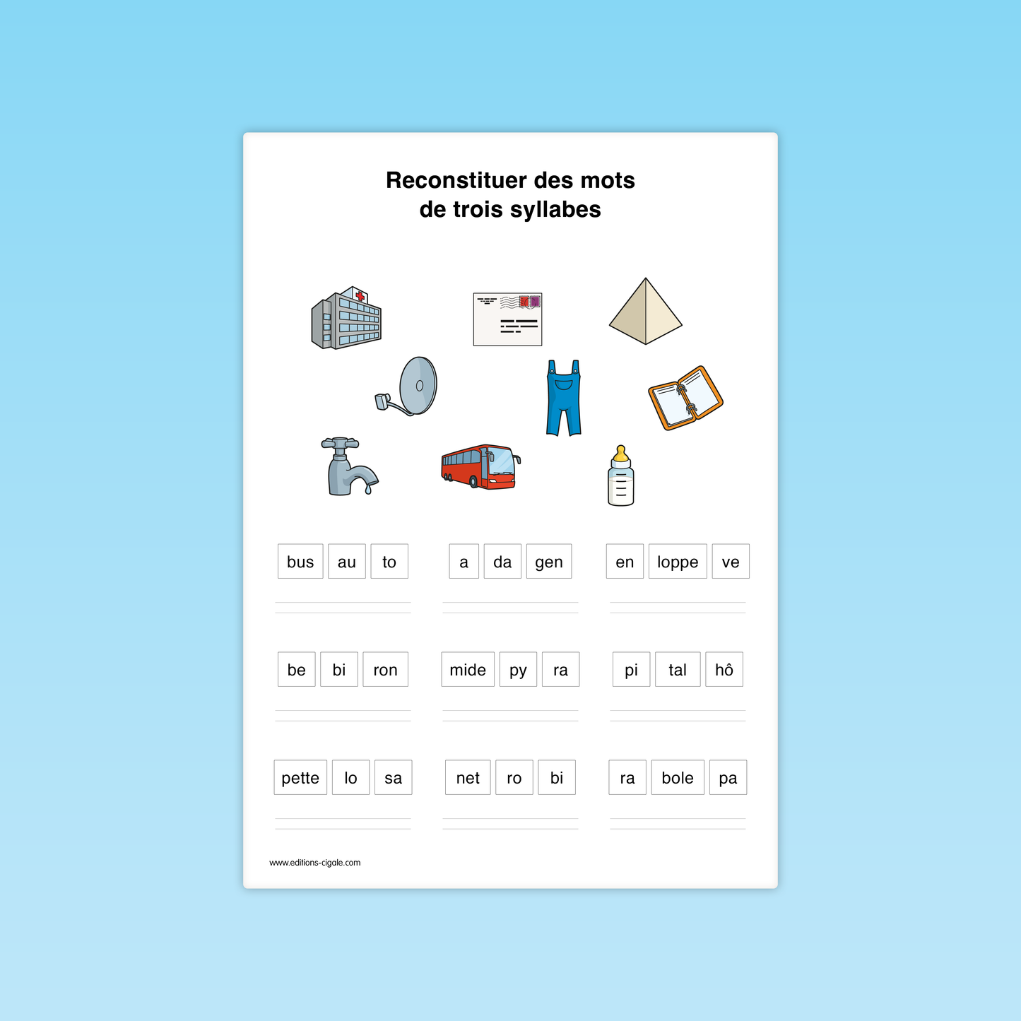 Reconstituer des mots composés de graphèmes complexes