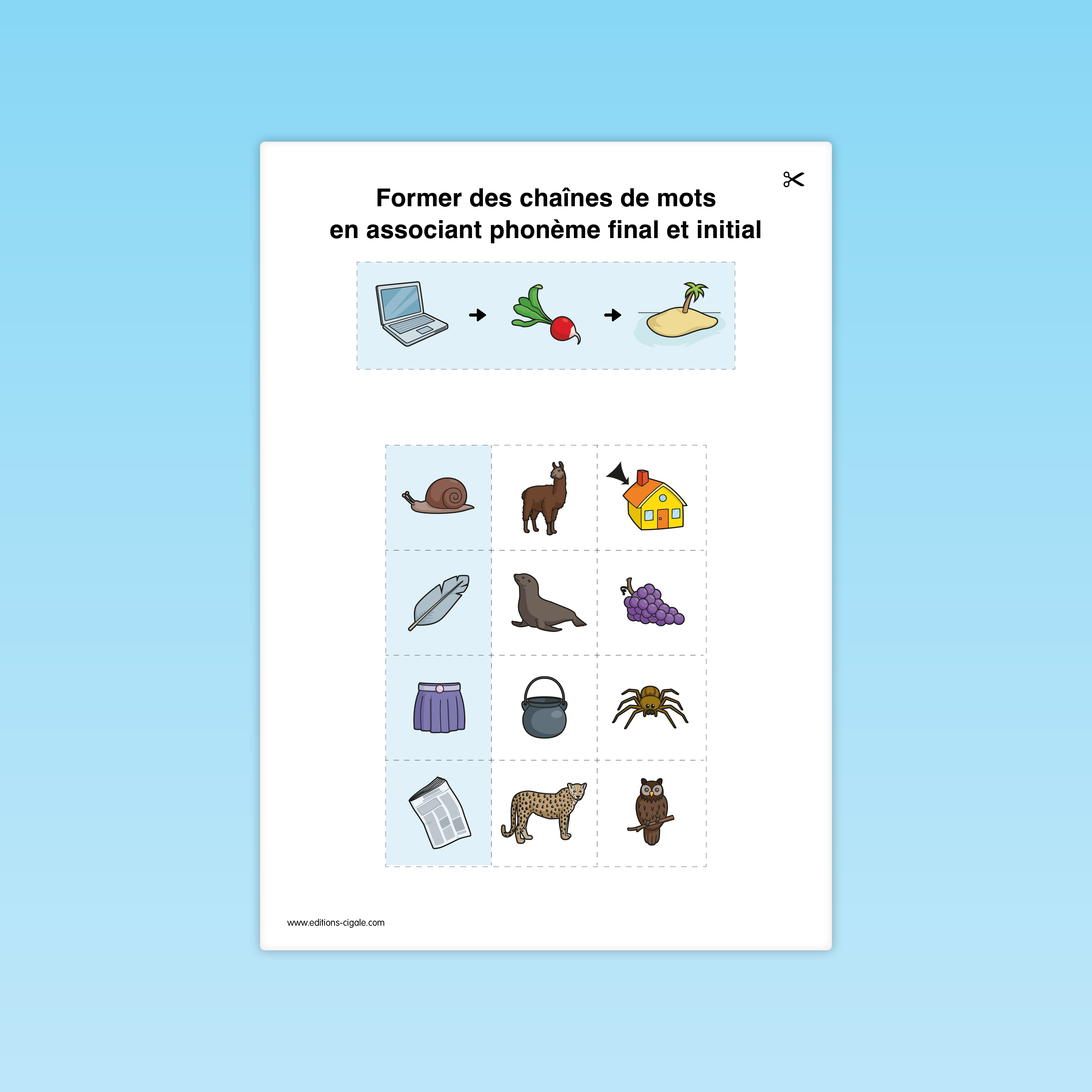 Former des chaînes de mots en associant phonème final et initial #1