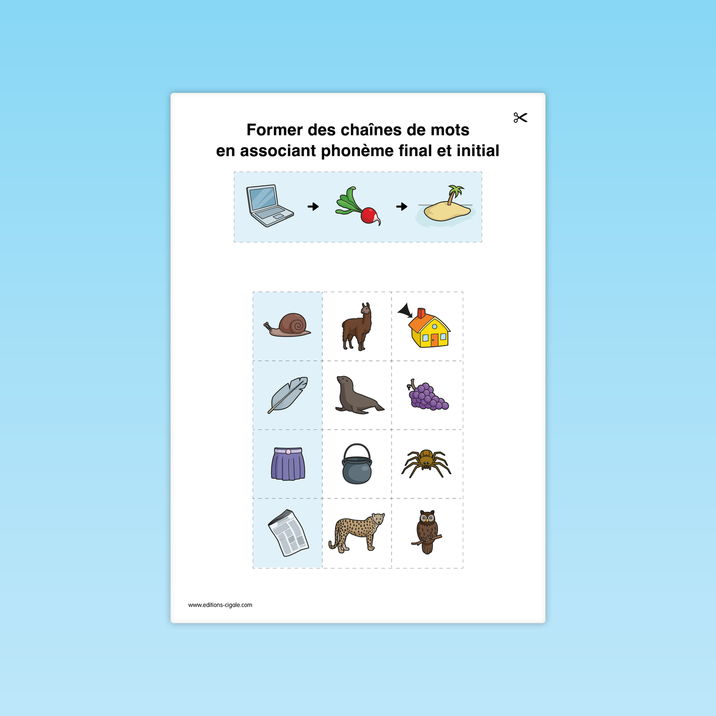 Former des chaînes de mots en associant phonème final et initial #1