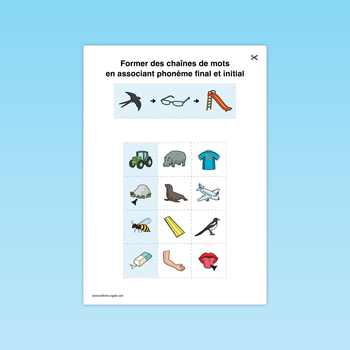 Former des chaînes de mots en associant phonème final et initial #1