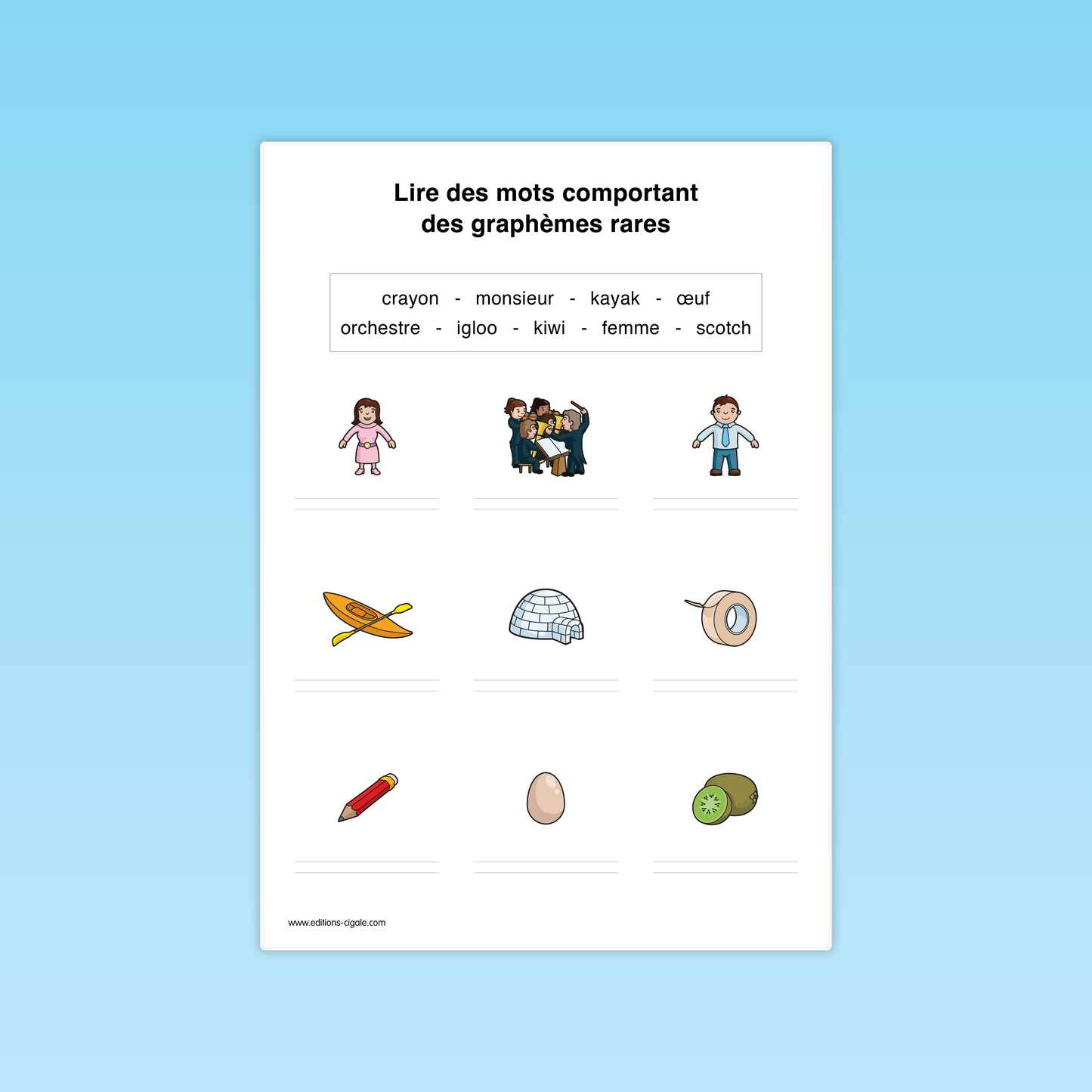 Lire des graphèmes rares