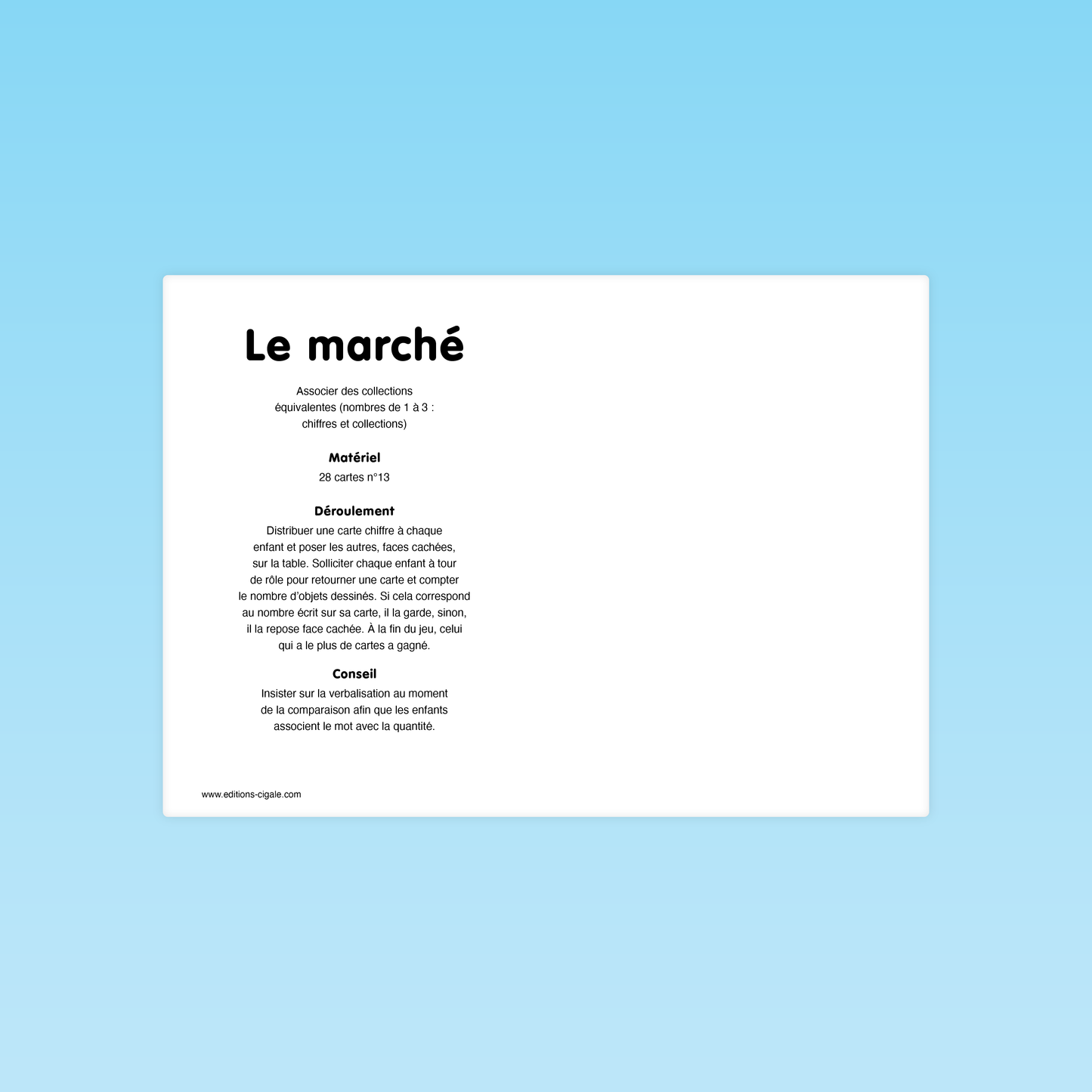 Le marché