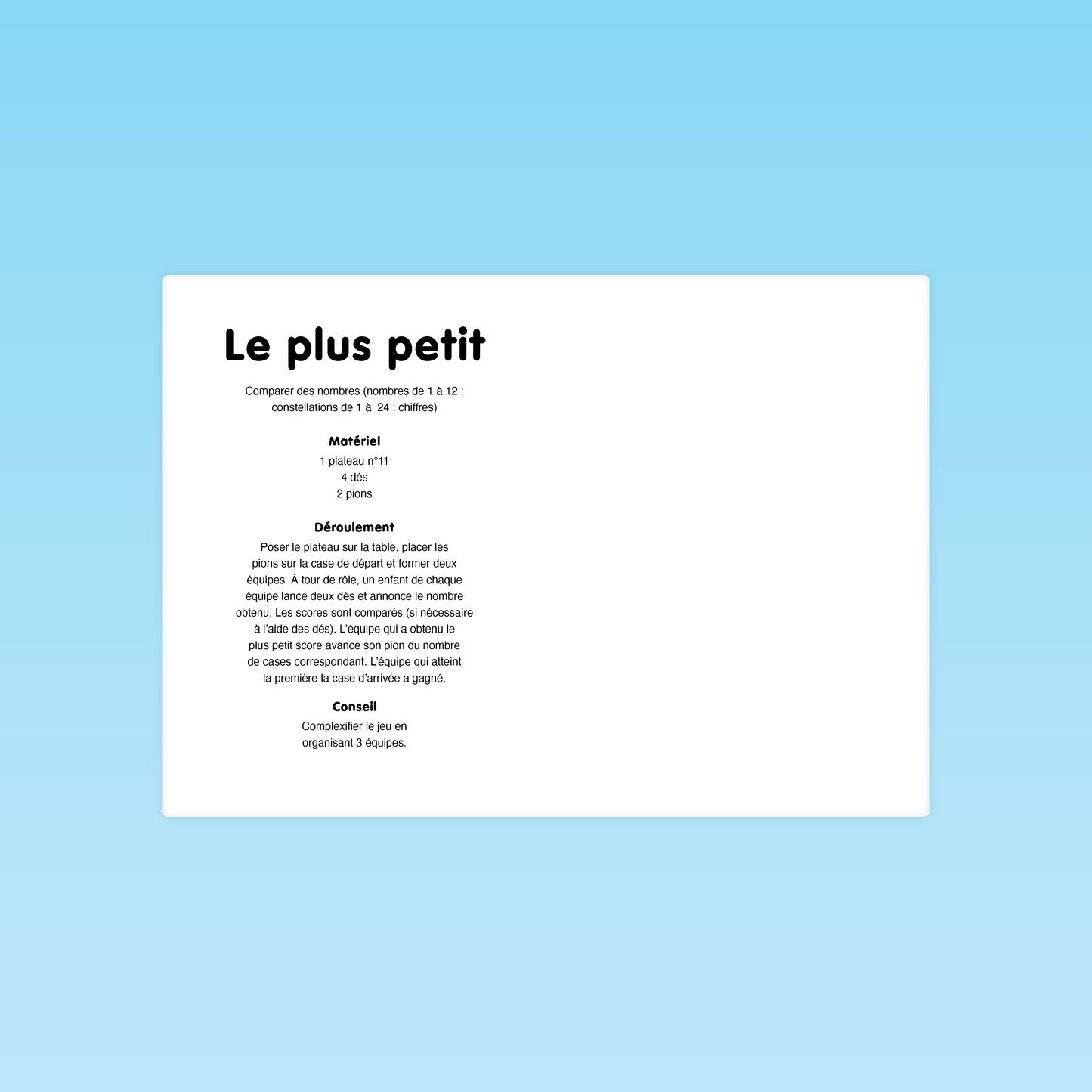 Le plus petit