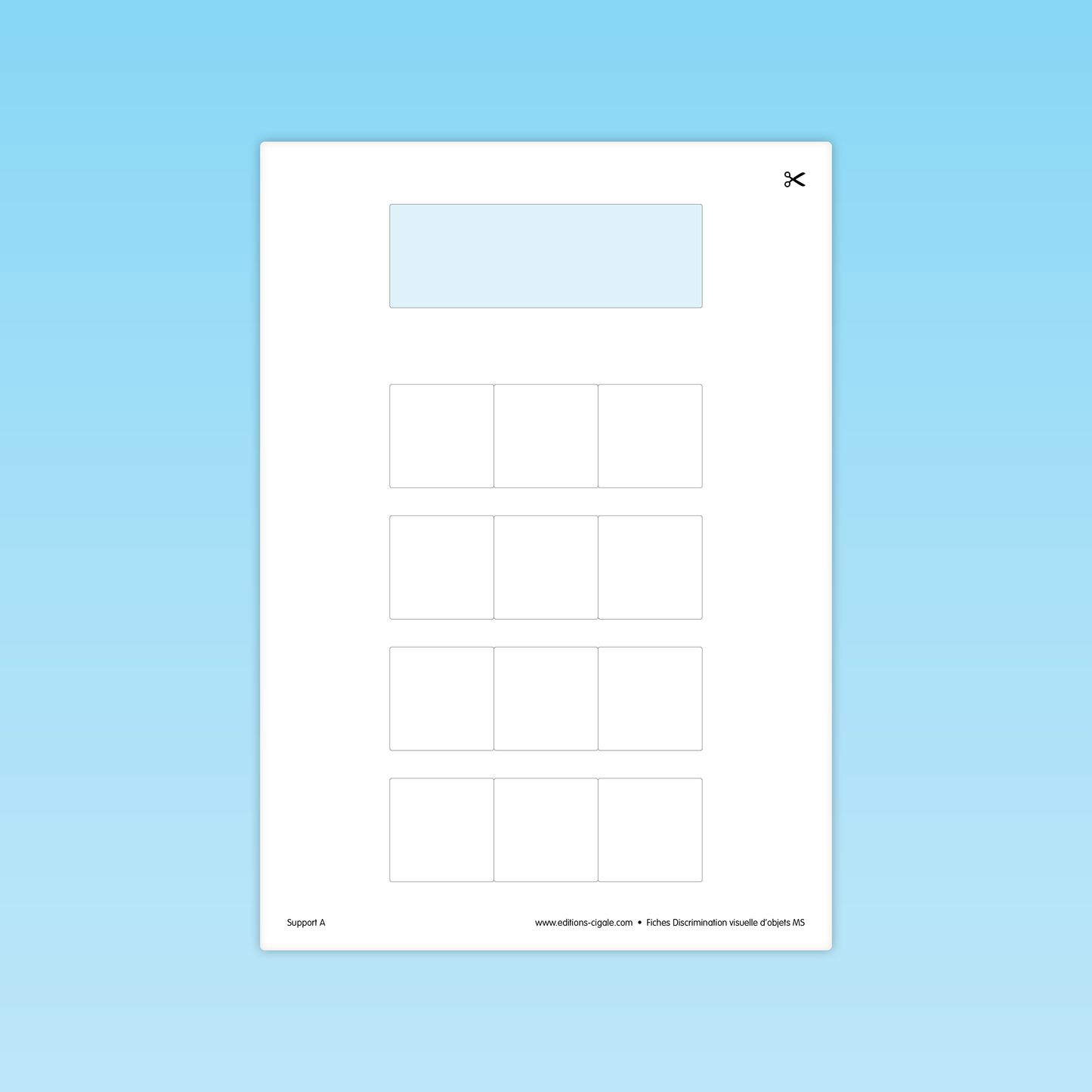 30 fiches Discrimination visuelle d'objets MS