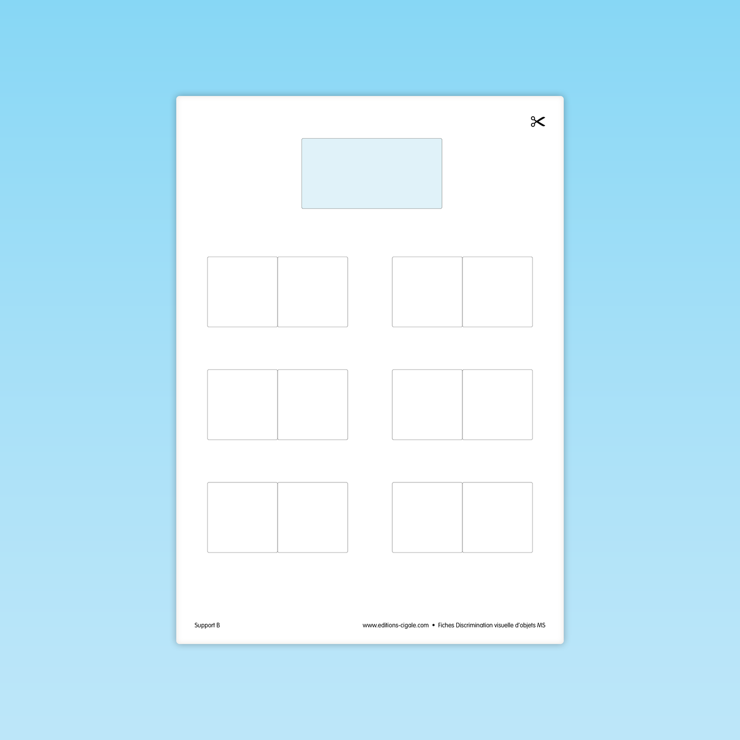 30 fiches Discrimination visuelle d'objets MS