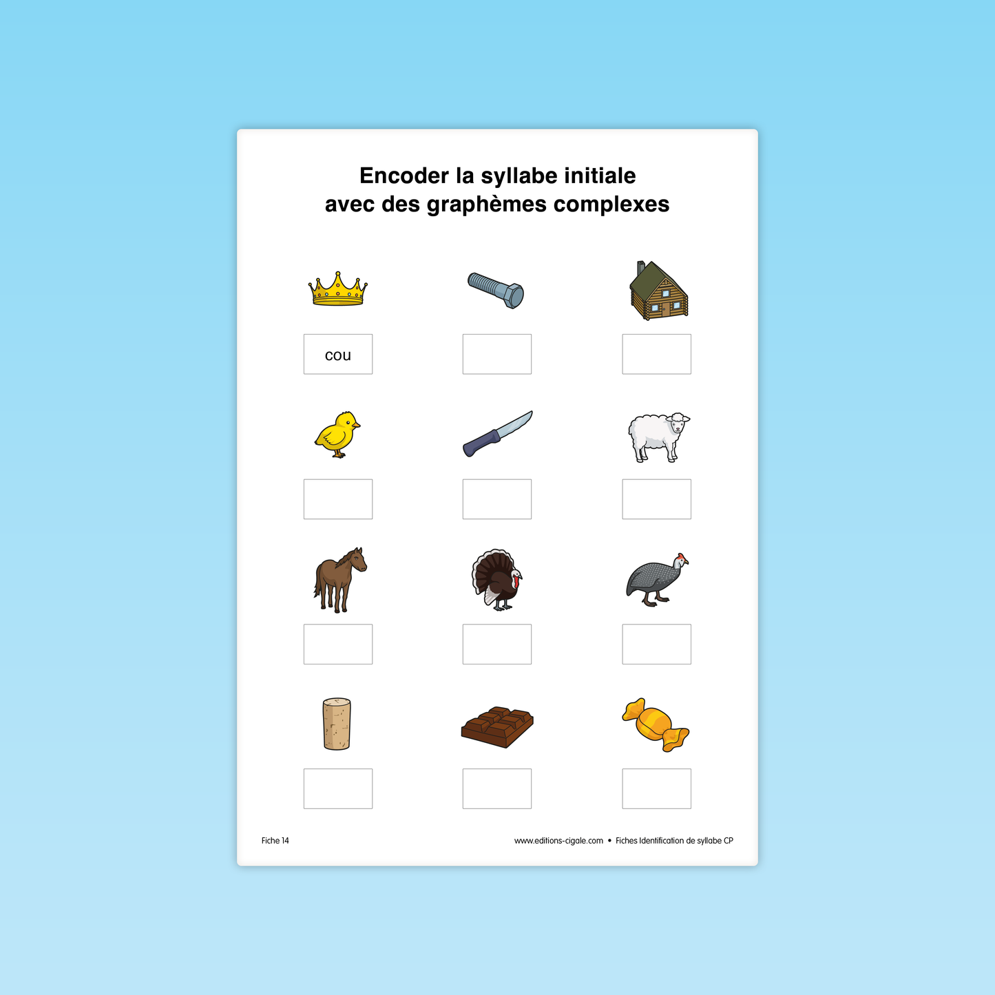 30 fiches Identification de syllabes CP