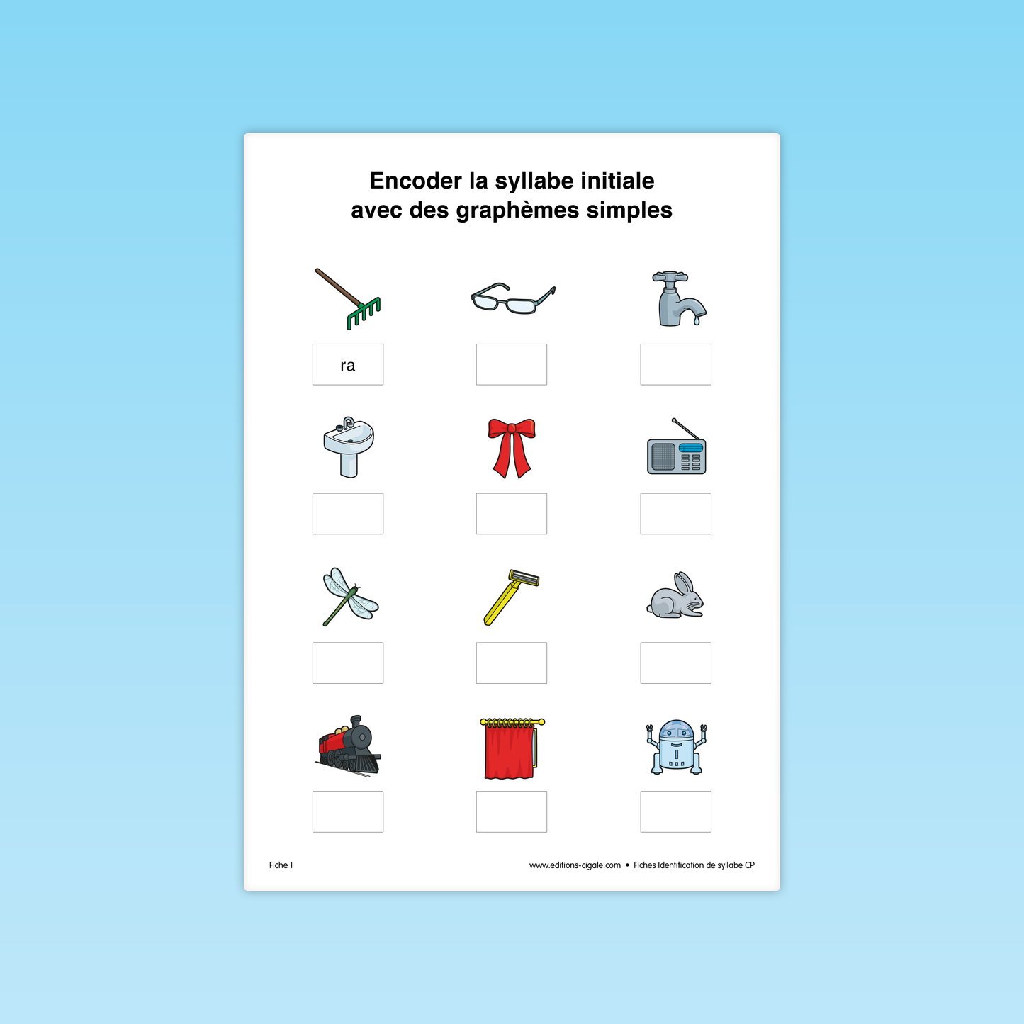30 fiches Identification de syllabes CP