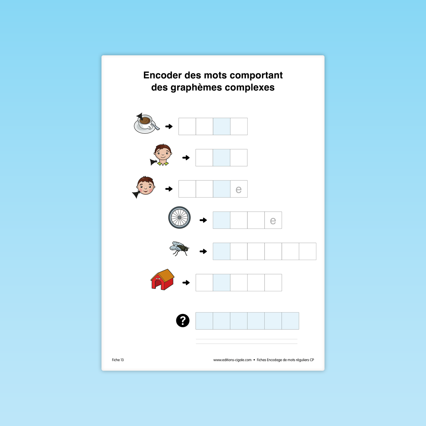 30 fiches Encodage de mots réguliers CP