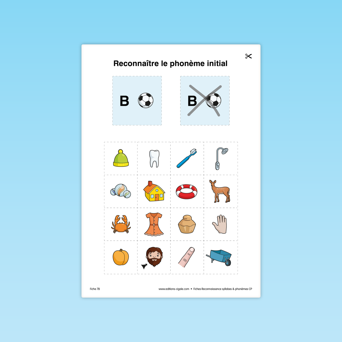 30 fiches Reconnaissance de syllabes et de phonèmes CP