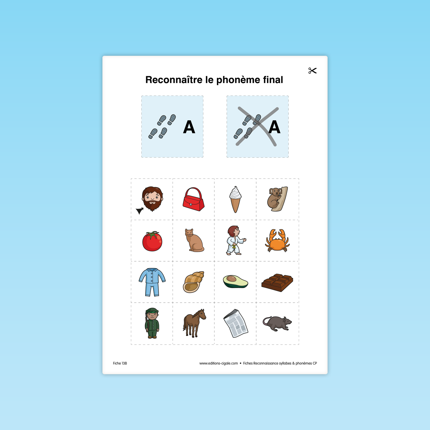 30 fiches Reconnaissance de syllabes et de phonèmes CP