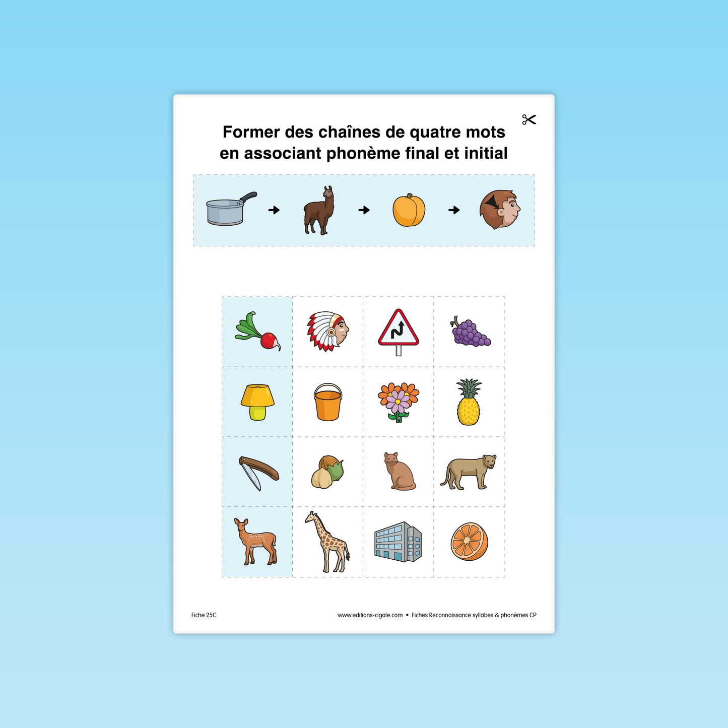 30 fiches Reconnaissance de syllabes et de phonèmes CP
