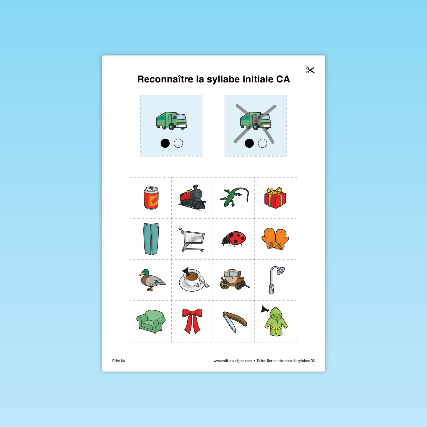 30 fiches Reconnaissance de syllabes GS