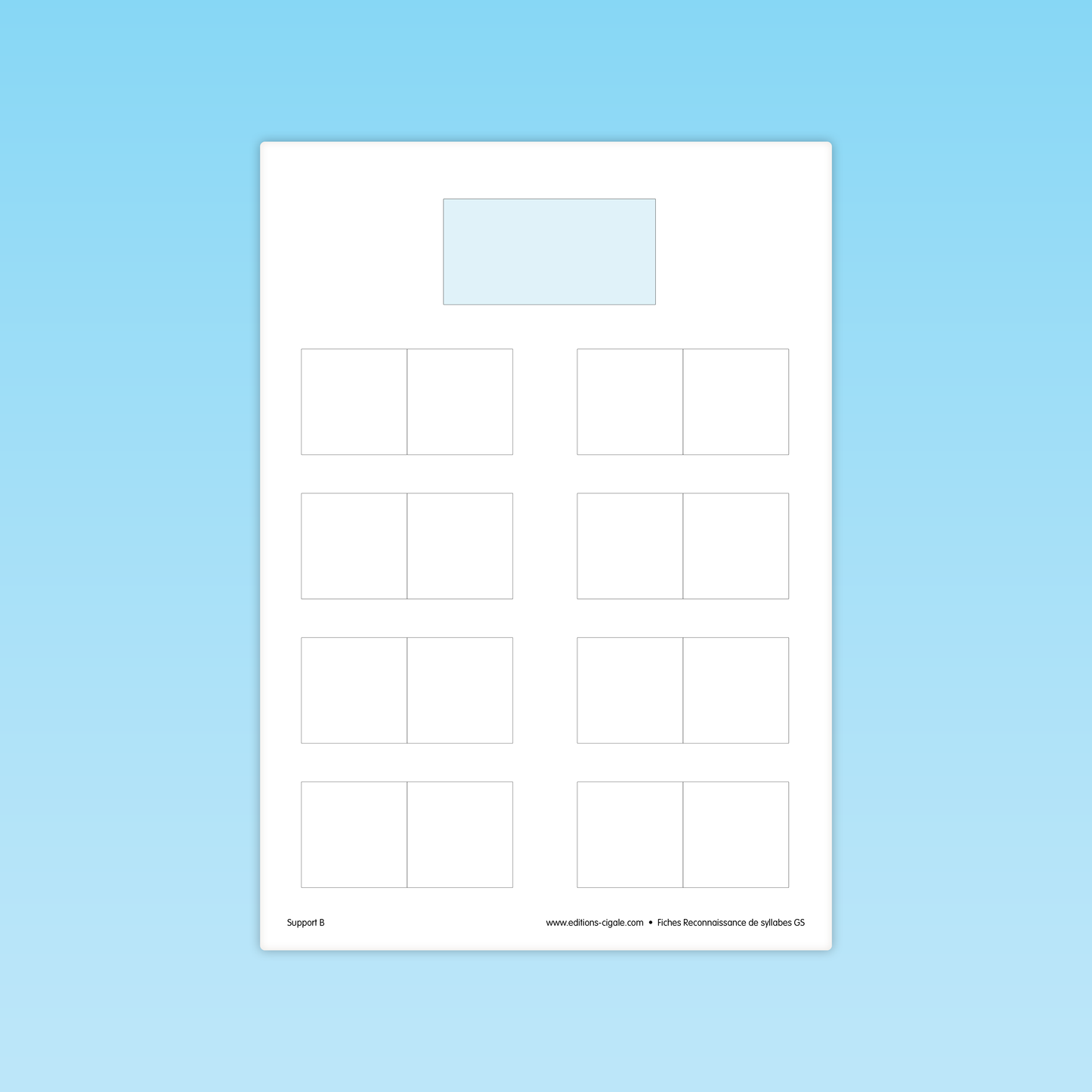 30 fiches Reconnaissance de syllabes GS